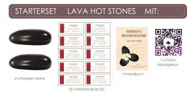 LavaHotStone Starterset mit Aktivator Body 2.0 - starke Hitze (Ganzkörper & Rückenmassagen)